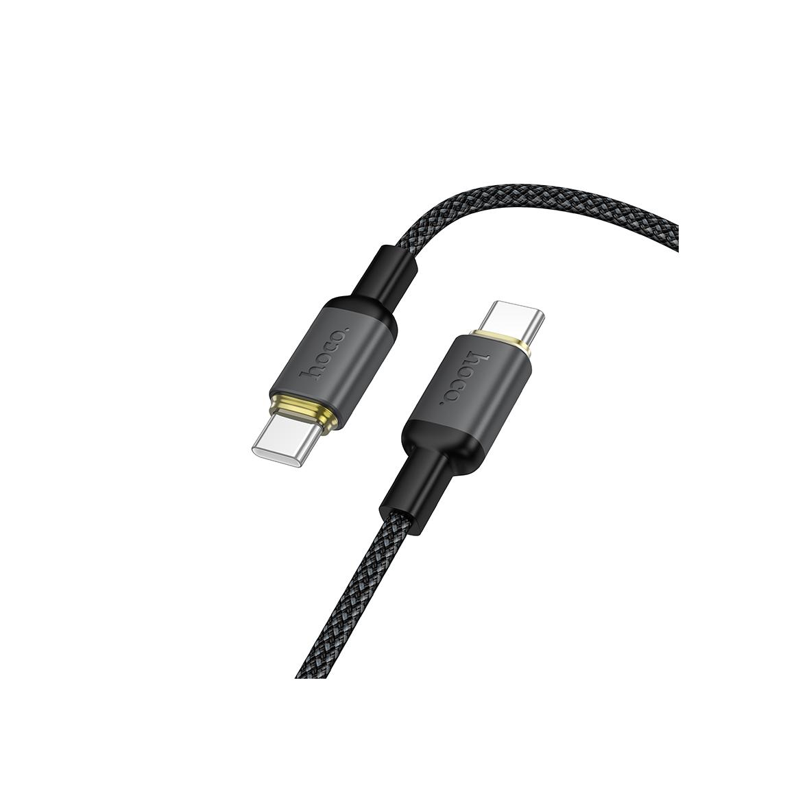 Kabel USB C do USB C Hoco 3A 60W 1 m X128 Benefit czarny