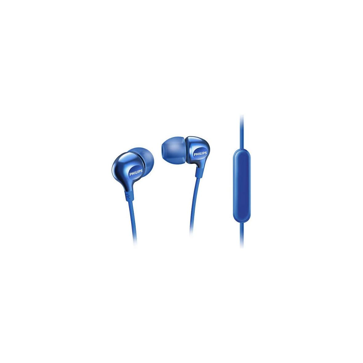 Słuchawki przewodowe Jack 3,5 z mikrofonem PHILIPS headphones SHE3705BL niebieskie