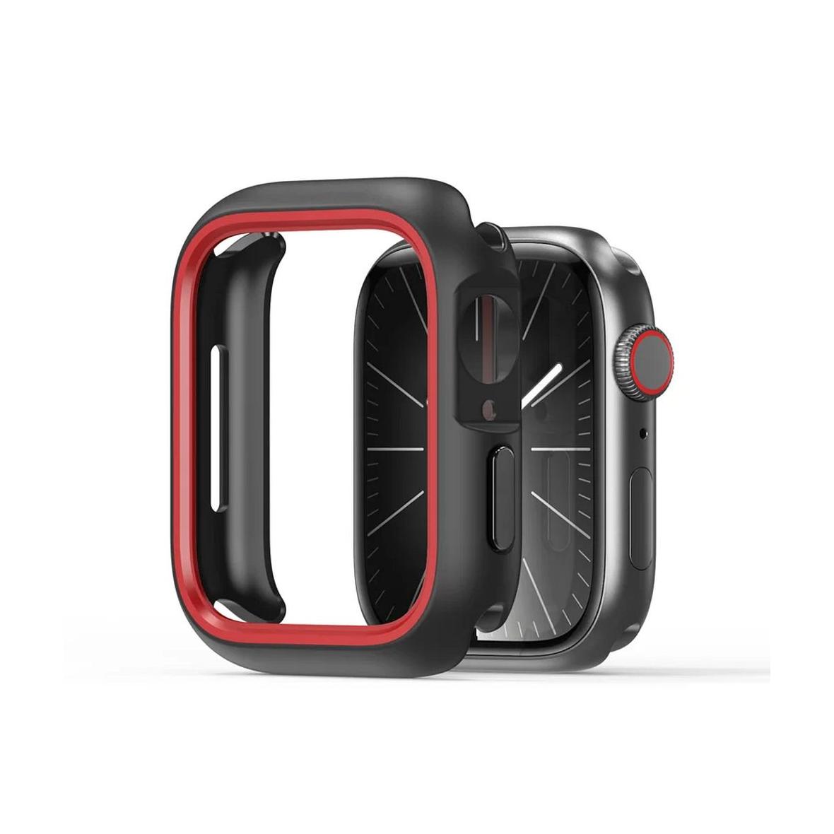 DUX DUCIS futerał BAMO do Apple Watch serii 10 46 mm czarno czerwony