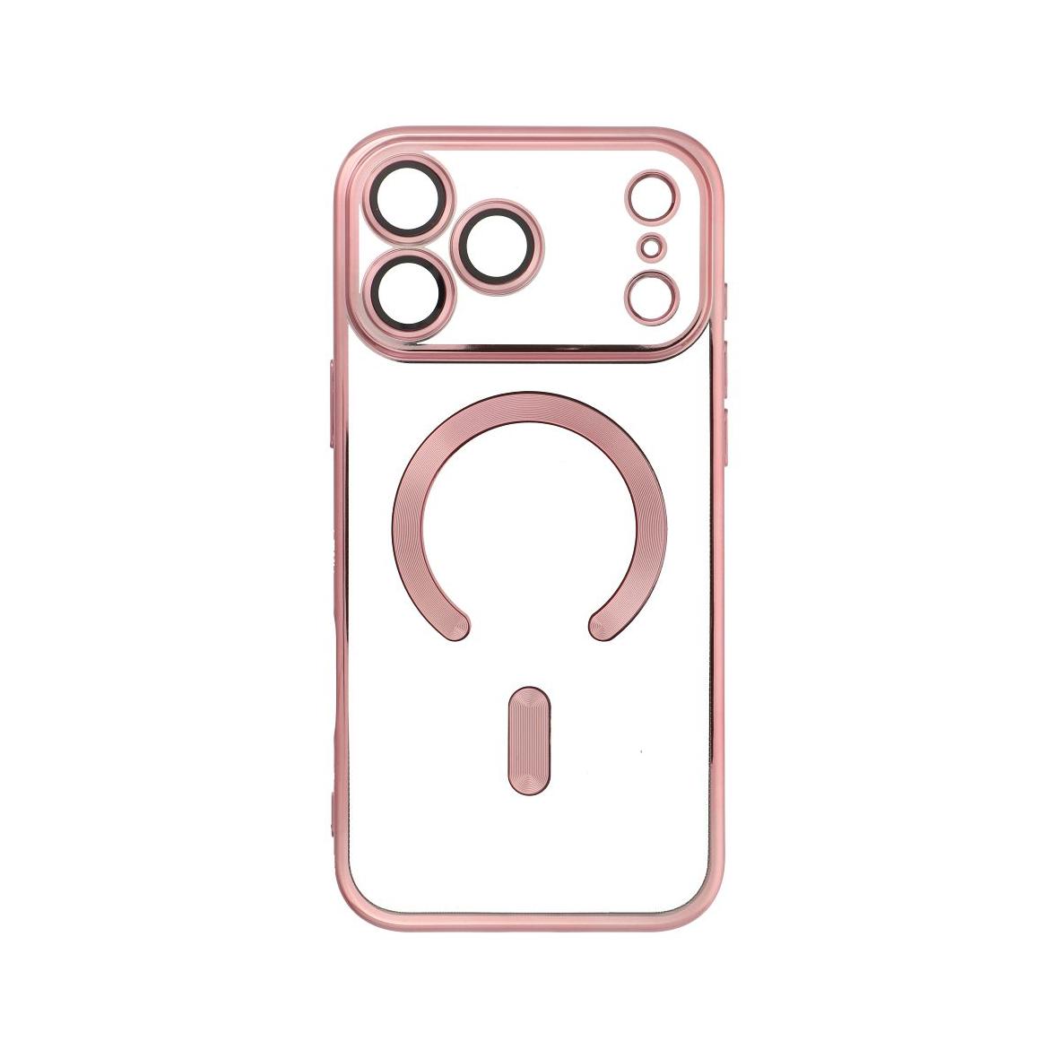 Futerał do iPhone 17 PRO MAX Electro Mag Cover zgodny z MagSafe złoty róż