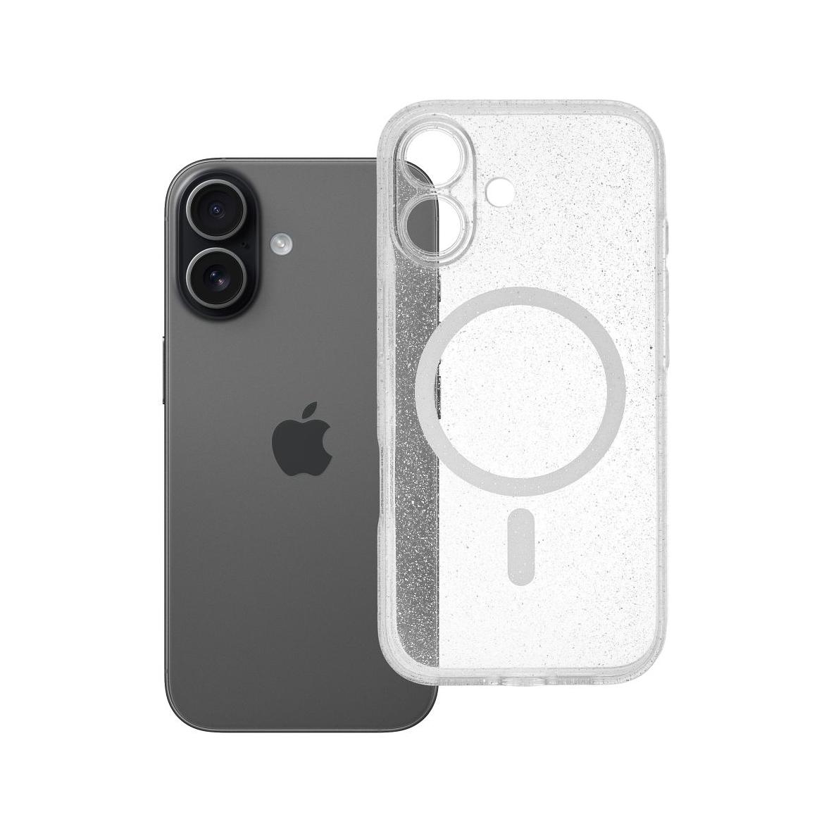 Futerał do iPhone 17 Clear Mag Cover (STR / CAMERA PROTECTION) zgodny z MagSafe  transparentny glitter