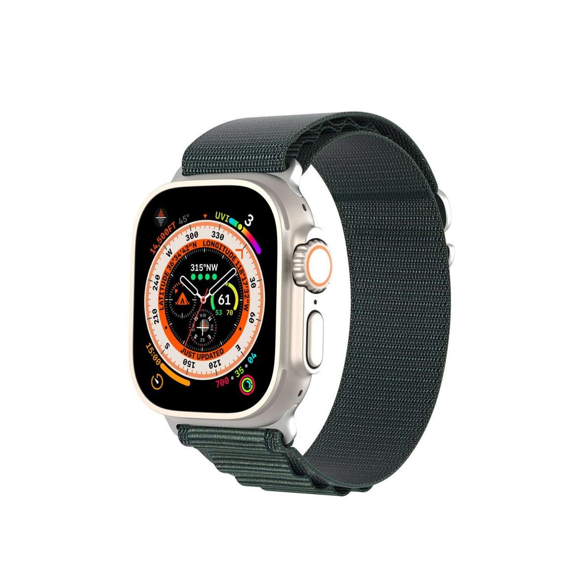 DUX DUCIS pasek GS nylonowy do Apple Watch 42 / 44 / 45 / 49 mm oliwkowy