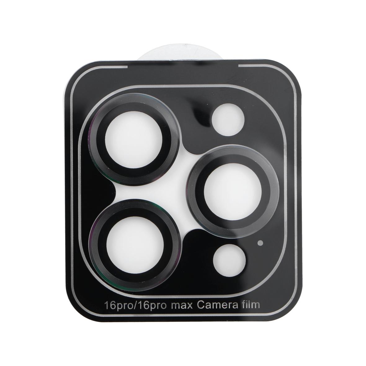 Osłona aparatu PROTECTOR 9H + aplikator do IPHONE 16 PRO / 16 PRO MAX czarna