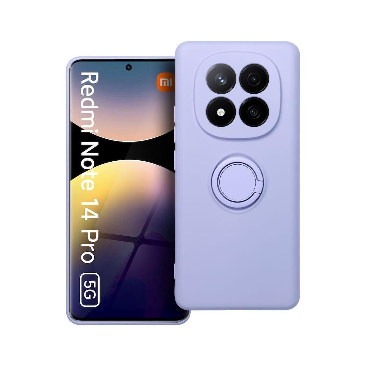 Futerał do Xiaomi Redmi Note 14 PRO 5G Silicone Ring fioletowy