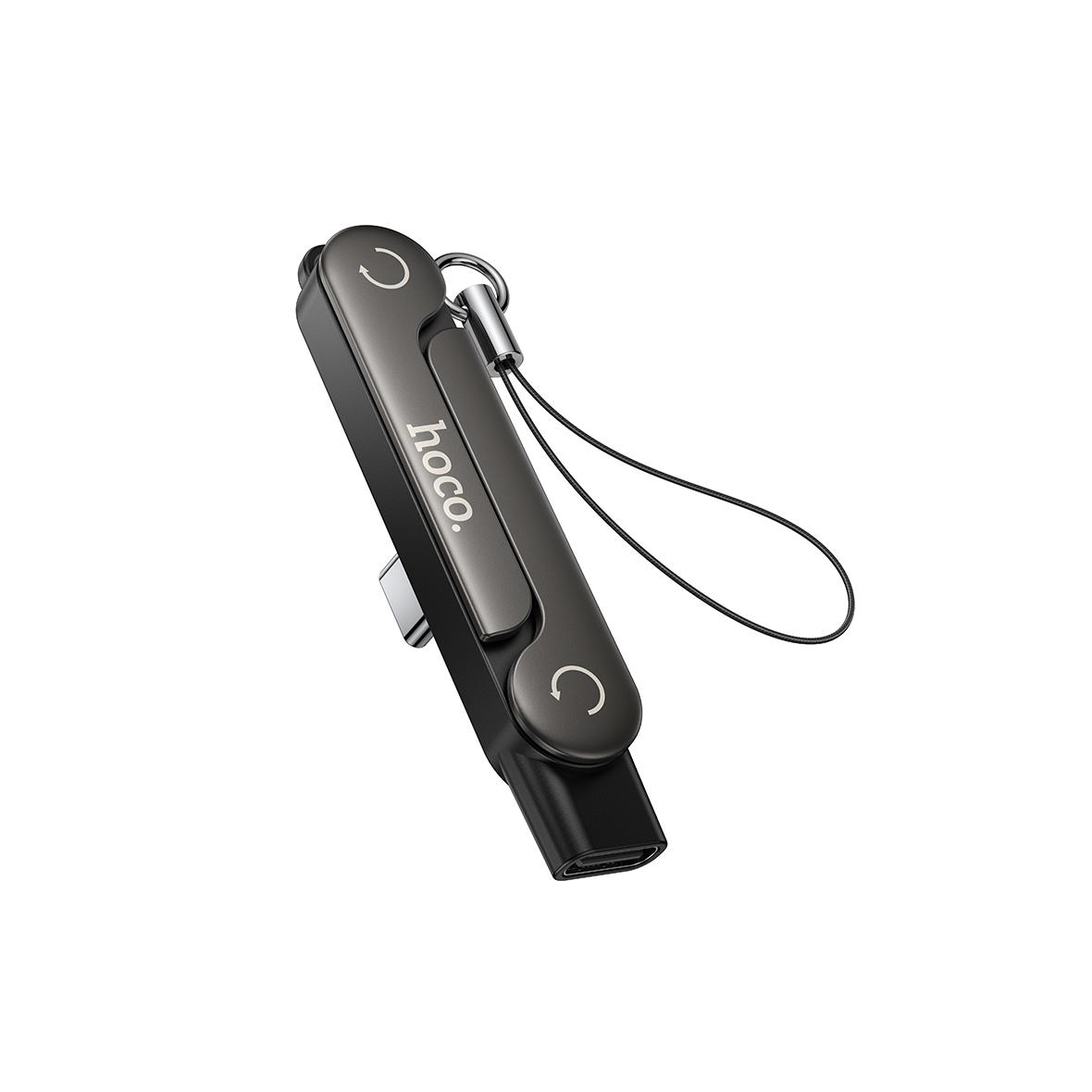 Adapter z podstawką USB C do USB C max 240W Hoco UA47A czarny