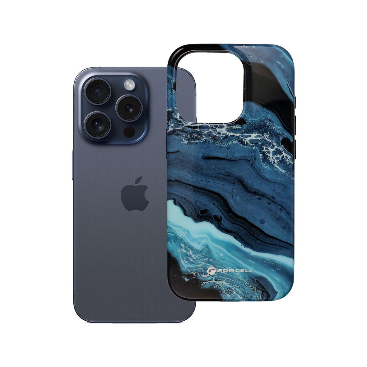 Etui na iPhone 15 PRO Forcell F-Protect Mirage zgodny z MagSafe Military Drop-Test deep sea