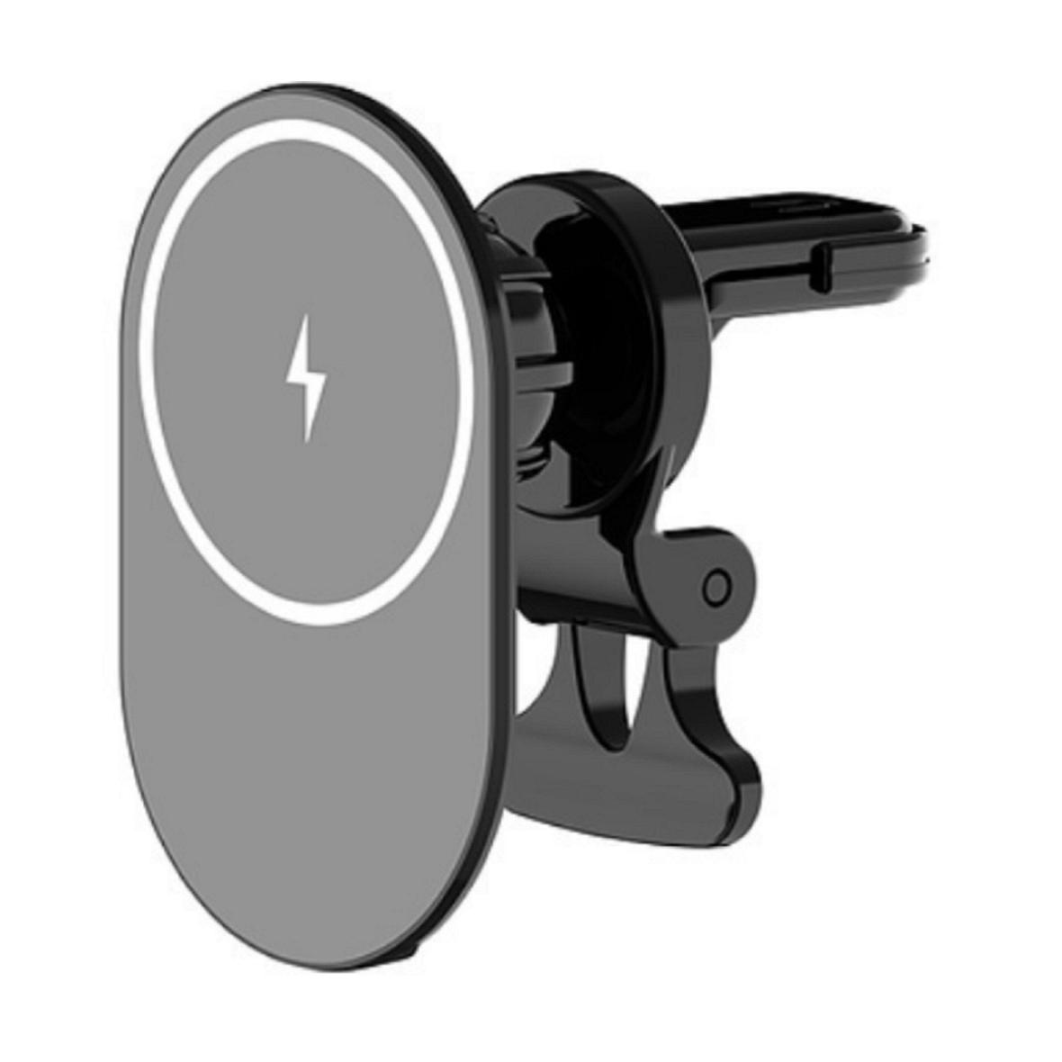 VEGER uchwyt samochodowy magnetyczny do kratki z ładowaniem indukcyjnym kompatybilny z MagSafe 15W Y38 czarny
