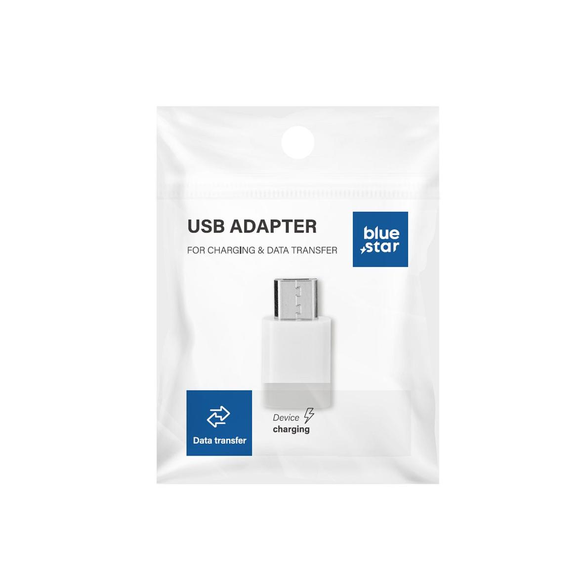 Adapter USB C do Micro USB Blue Star biały