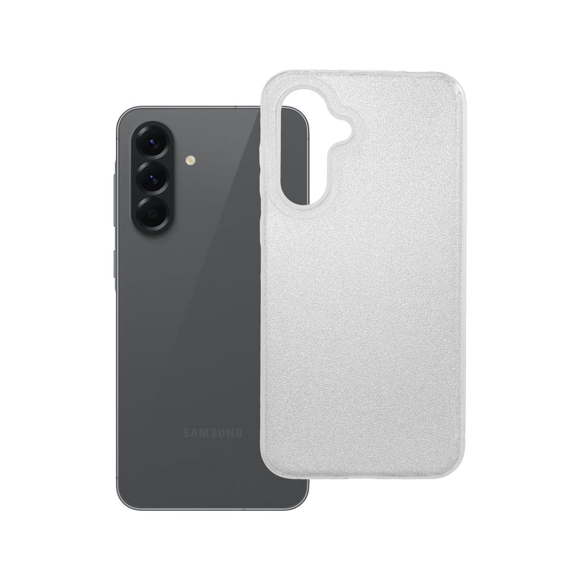 Futerał do Samsung A56 5G Shining srebrny