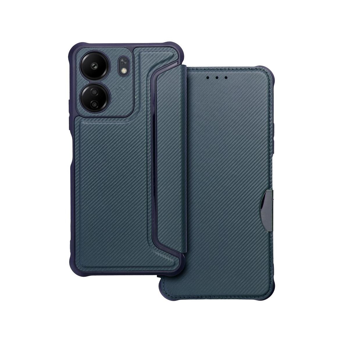 Etui z klapką na Xiaomi Redmi 13C Razor Book niebieskie