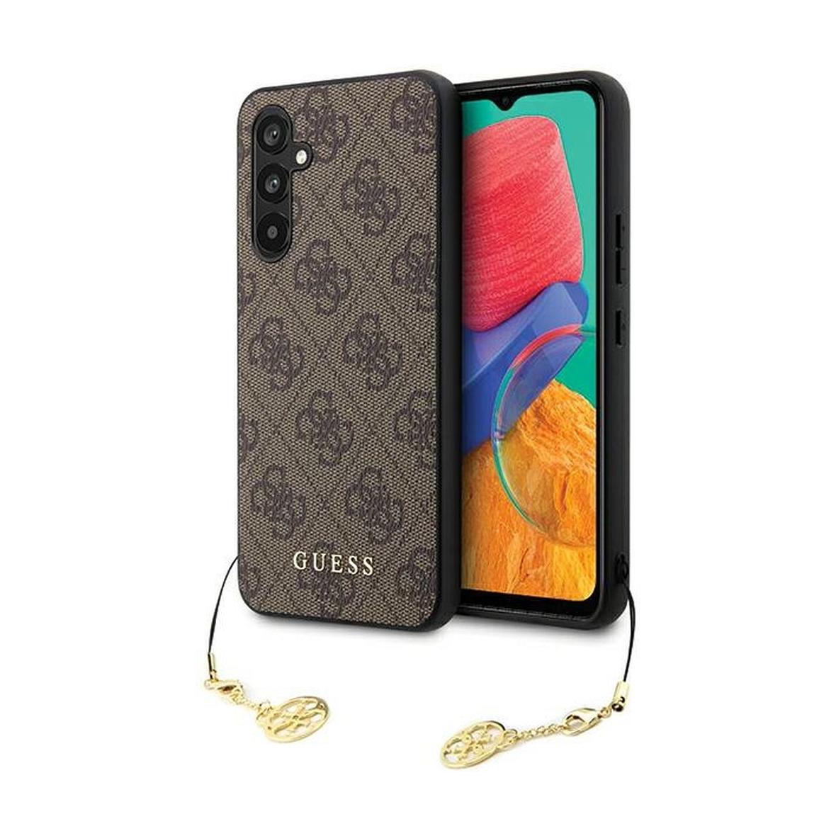 GUESS futerał do SAMSUNG S23 FE GUHCS23FEGF4GBR (4G Charm) brązowy