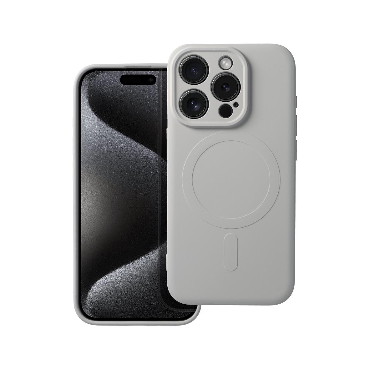 Futerał do iPhone 15 PRO Silicone Mag Cover zgodny z MagSafe tytanowy
