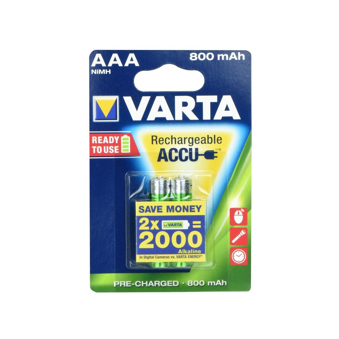 VARTA bateria akumulatorowa R3 (AAA) 800 mAh 2 szt