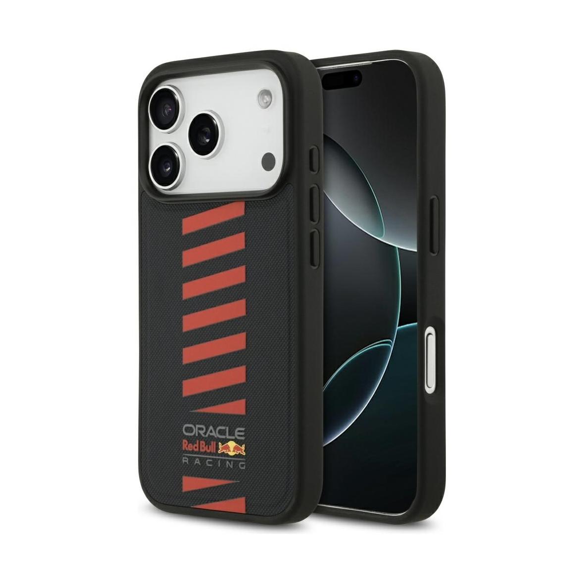 RED BULL futerał do IPHONE 17 Pro kompatybilny z MagSafe RBHMP17L24PUDSRV (Meshed PU W/ Powerbar) navy