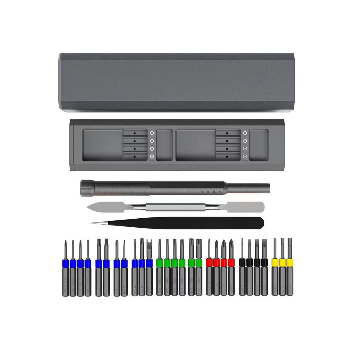 Zestaw śrubokrętów precyzyjnych / wkrętaków serwisowych, bitów 30w1 aluminium