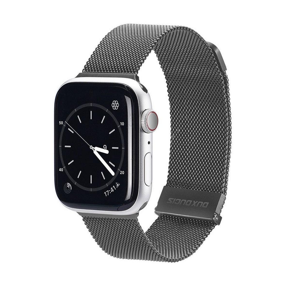 DUX DUCIS pasek MILANESE magnetyczny ze stali nierdzewnej do Apple Watch 38 / 40 / 41 mm szary