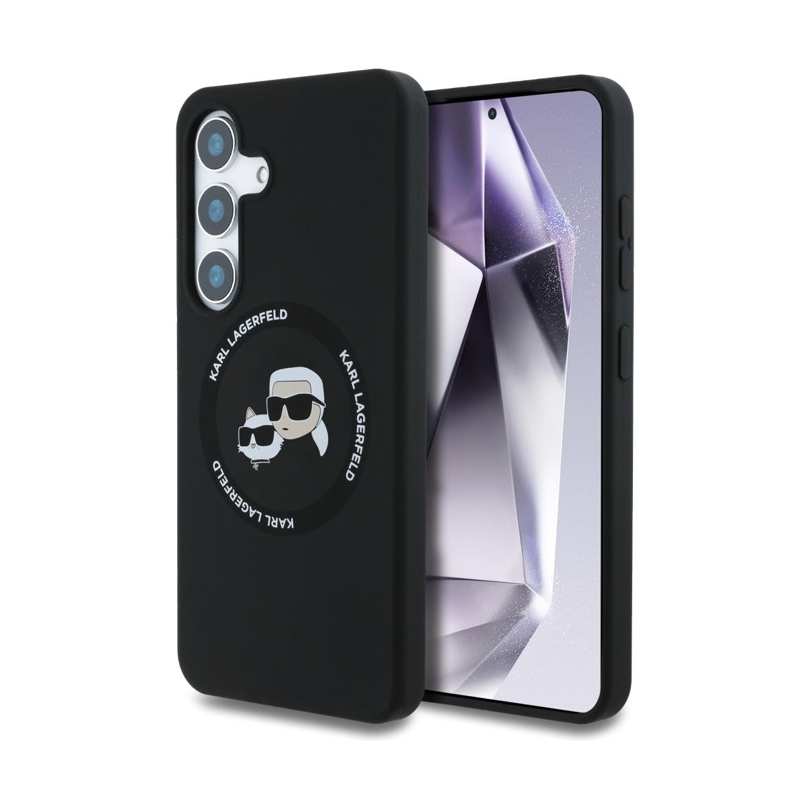 KARL LAGERFELD futerał do SAMSUNG S25 KLHMS25SSKCHTCK (Magnetic Silicone Double Heads) czarny