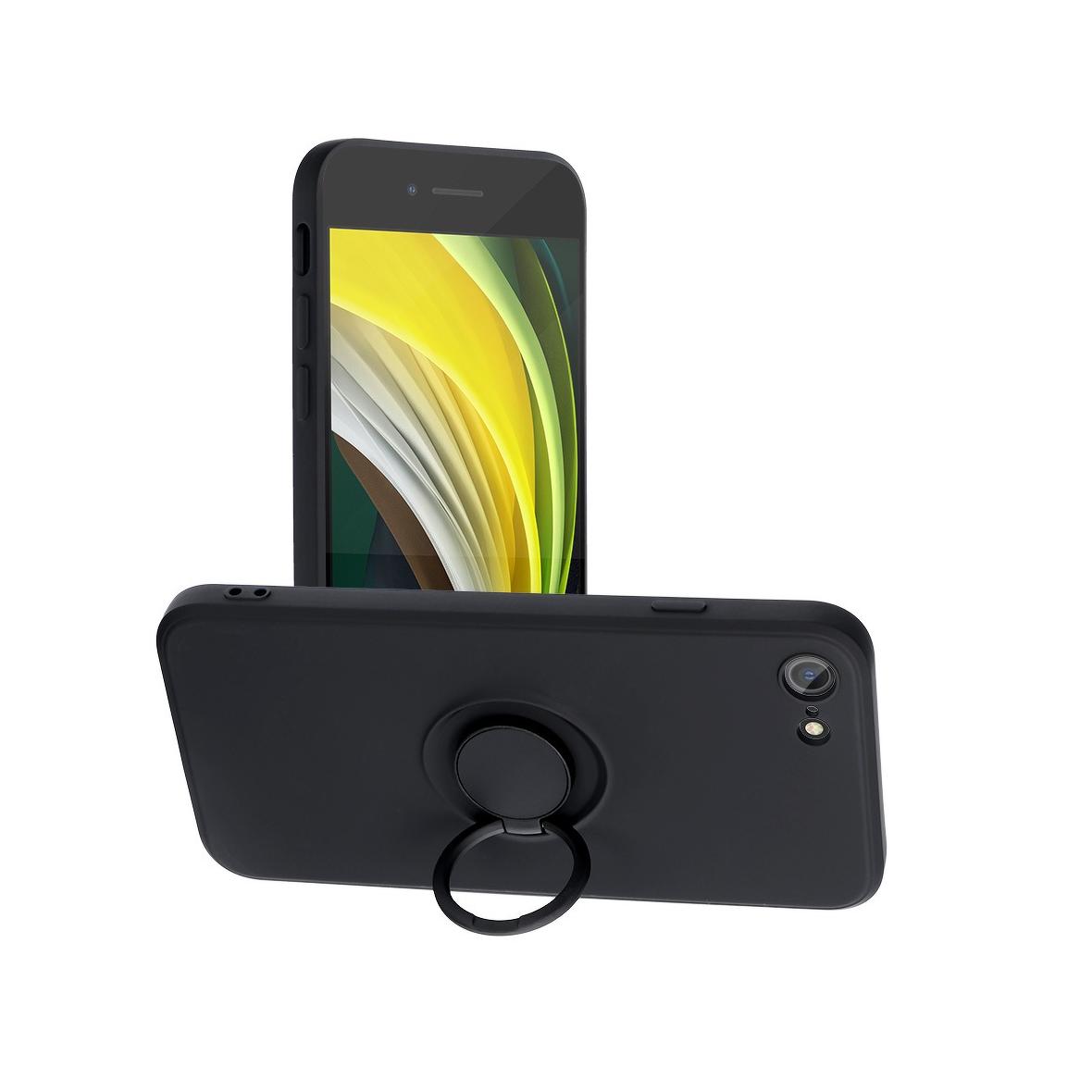 Futerał do iPhone 7 / 8 / SE 2020 / SE 2022 Silicone Ring czarny