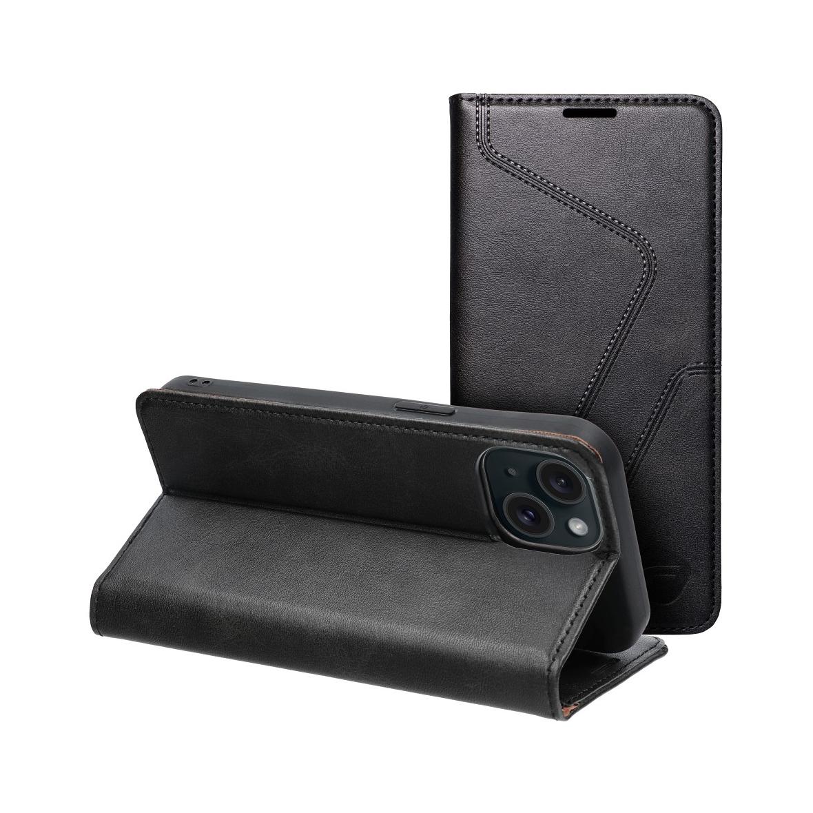 Pokrowiec na iPhone 15 Forcell F-Protect RFID Blocker Book czarny