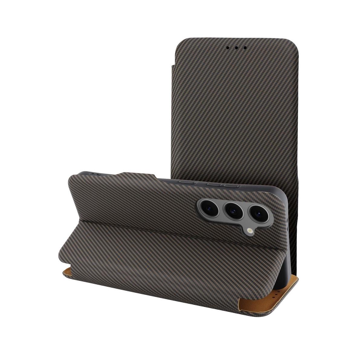 Etui z klapką na Samsung S24 ULTRA Folio Side Magnet zgodne z S-PEN brązowe