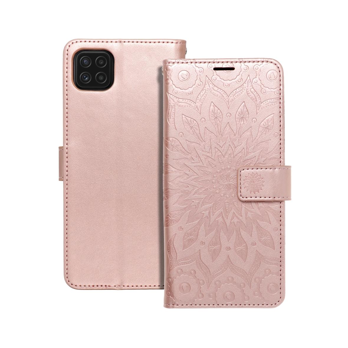 Etui z klapką na Samsung A22 5G Mezzo Book mandala złoto-różowe