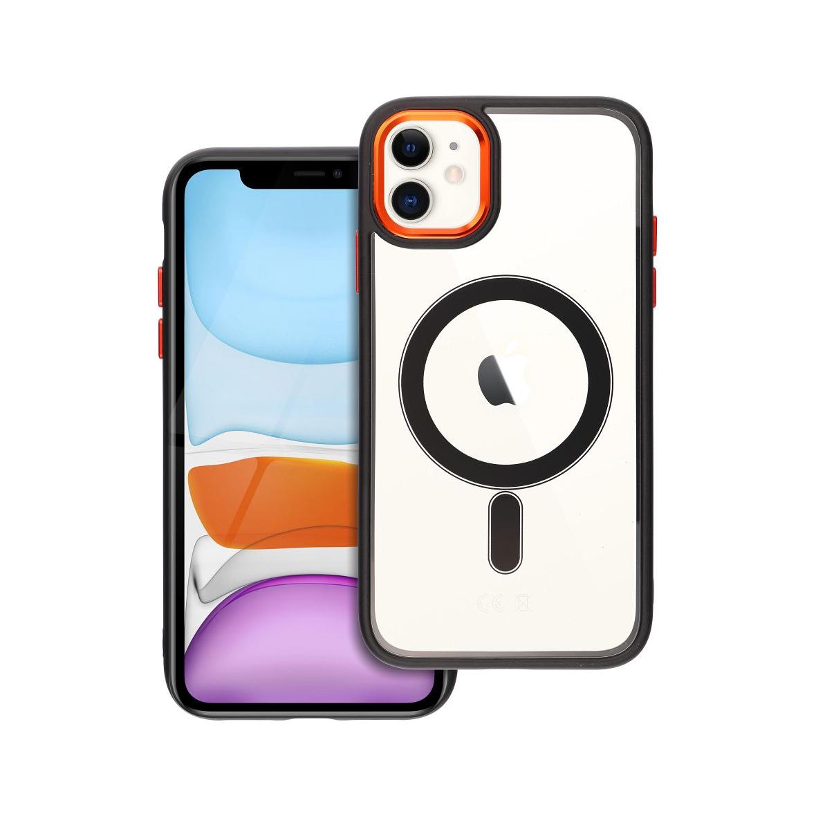 Futerał do iPhone 11 Color Edge Mag Cover zgodny z MagSafe czarno złoty