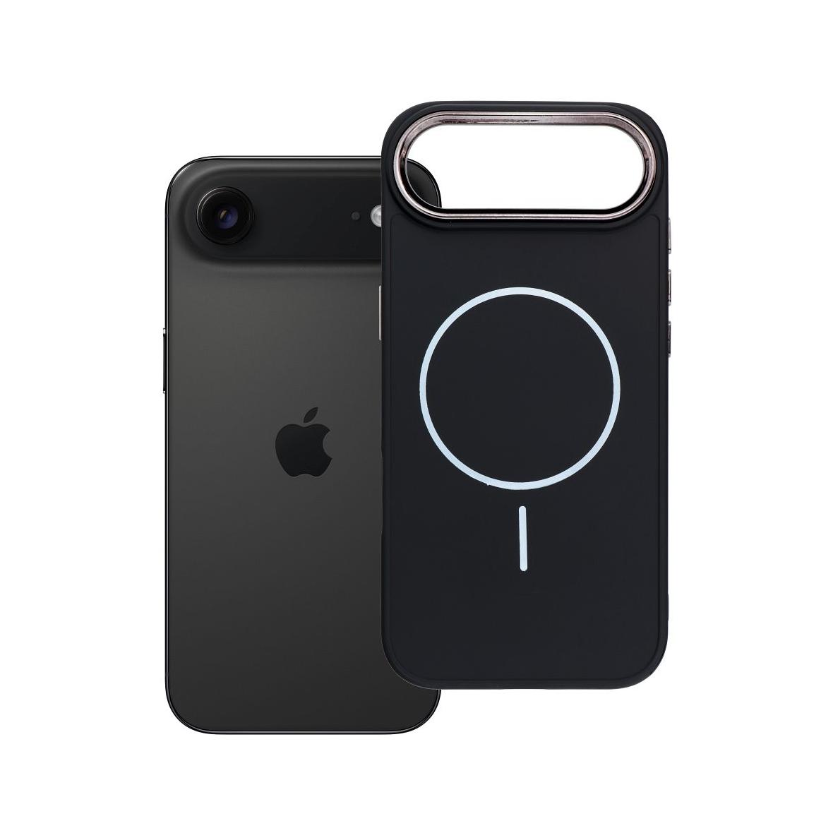 Futerał do iPhone 17 AIR Frame Mag Cover zgodny z MagSafe czarny
