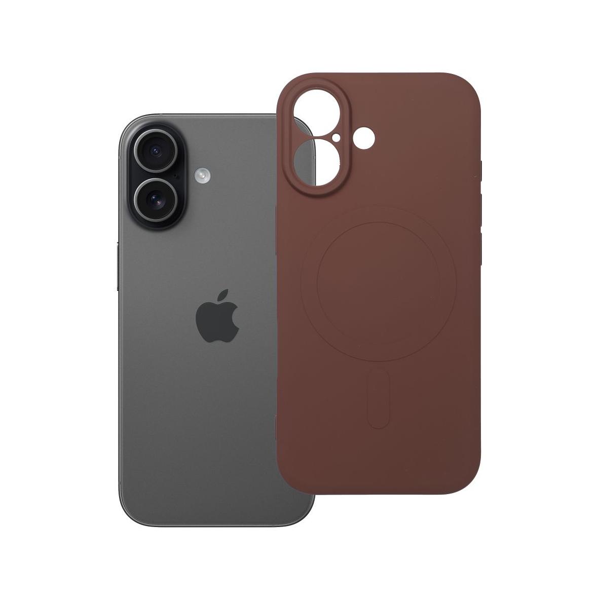 Futerał do iPhone 17 Silicone Mag Cover zgodny z MagSafe brązowy