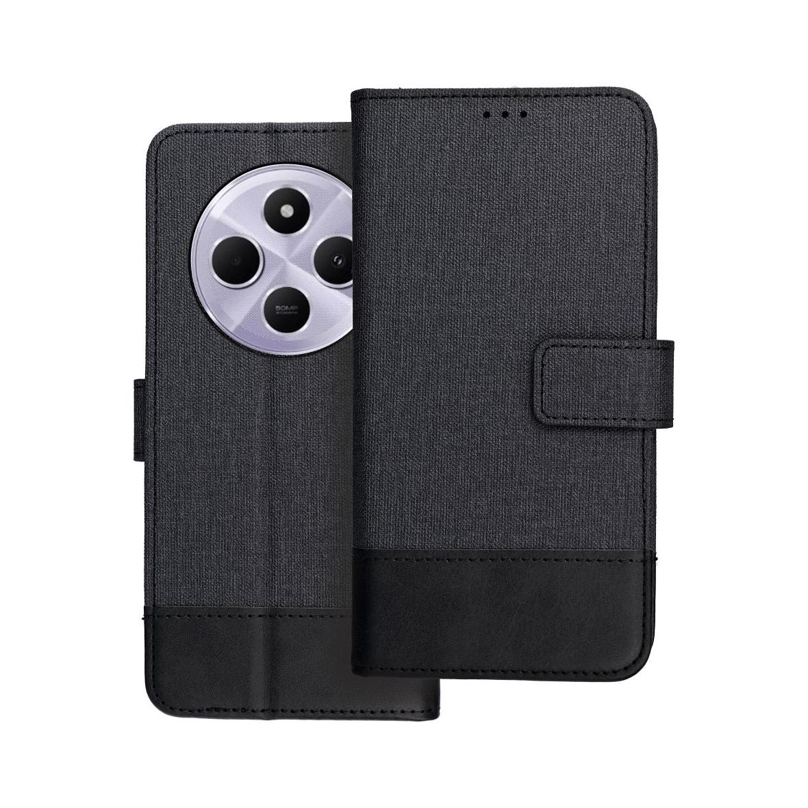 Etui z klapką na Xiaomi Redmi 14C Gomma Book czarne