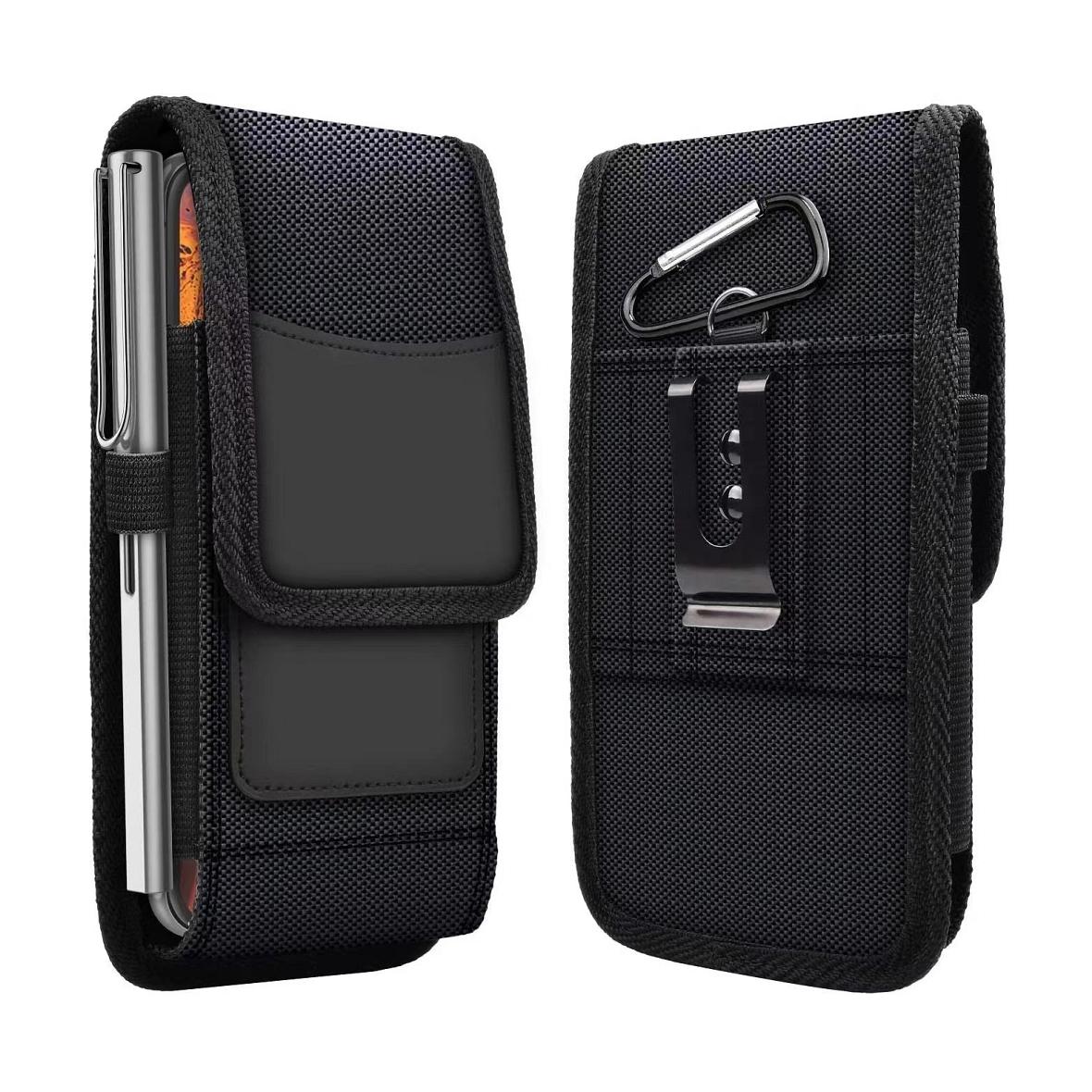 Kabura uniwersalna do paska OXFORD pionowa model 4 do IPHONE 7 PLUS / 8 PLUS / 12 PRO MAX / 13 PRO MAX / SAMSUNG J4 PLUS / A71 / S21 FE / NOTE 8 / HUAWEI P SMART 2021 czarna