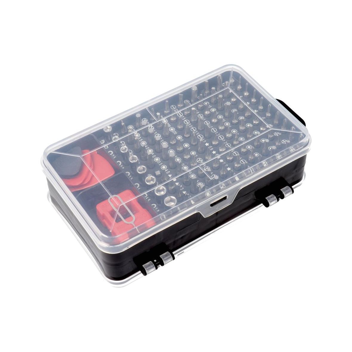 Zestaw śrubokrętów precyzyjnych / wkrętaków serwisowych, bitów 115w1 metal czerwony