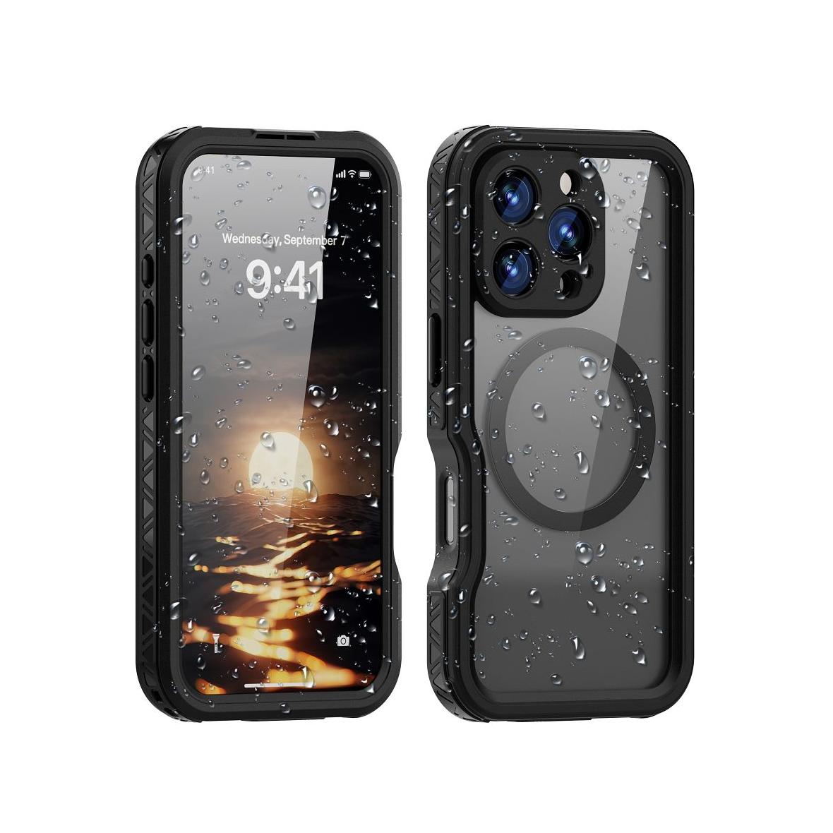 Futerał do iPhone 16 PRO Shellbox GT wodoodporny zgodny z MagSafe czarny
