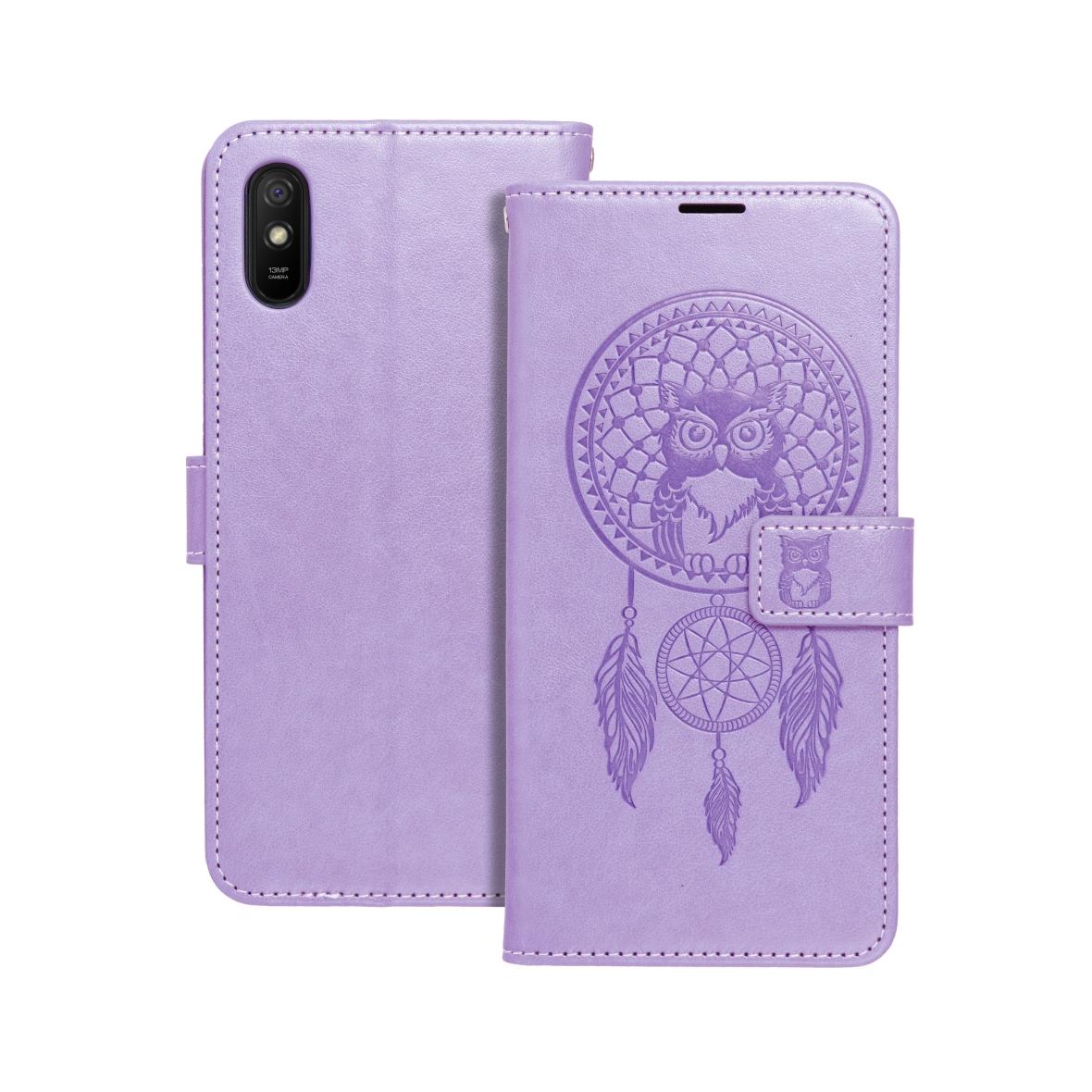 Etui z klapką na Xiaomi Redmi 9AT / Redmi 9A Mezzo Book łapacz snów fioletowe