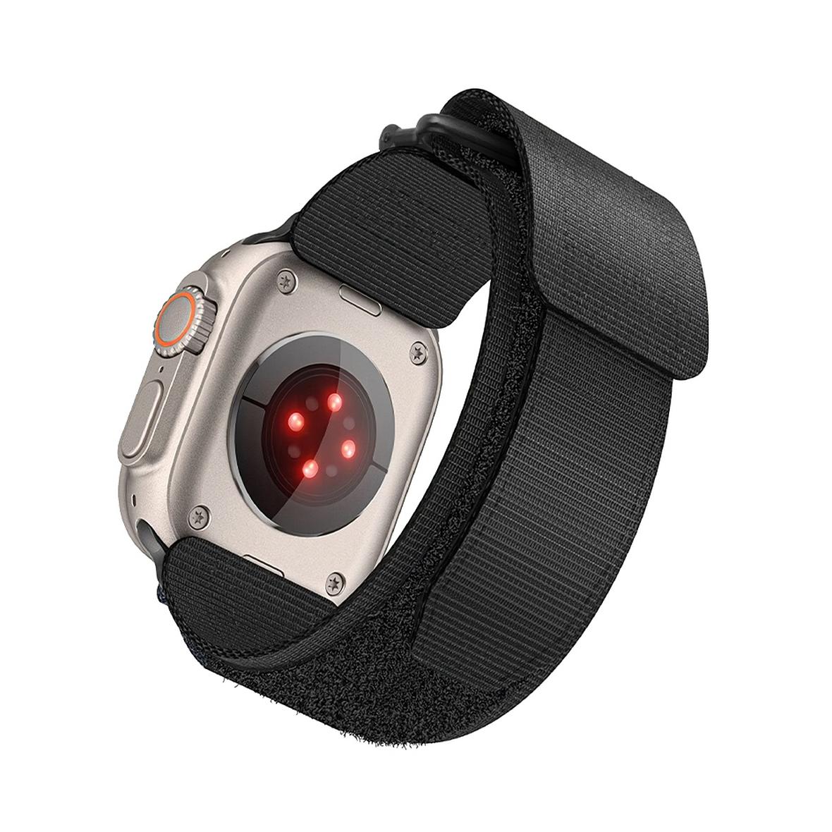 Pasek do Apple Watch Forcell F-Design FA05 rzep nylon 38 / 40 / 41 mm czarny