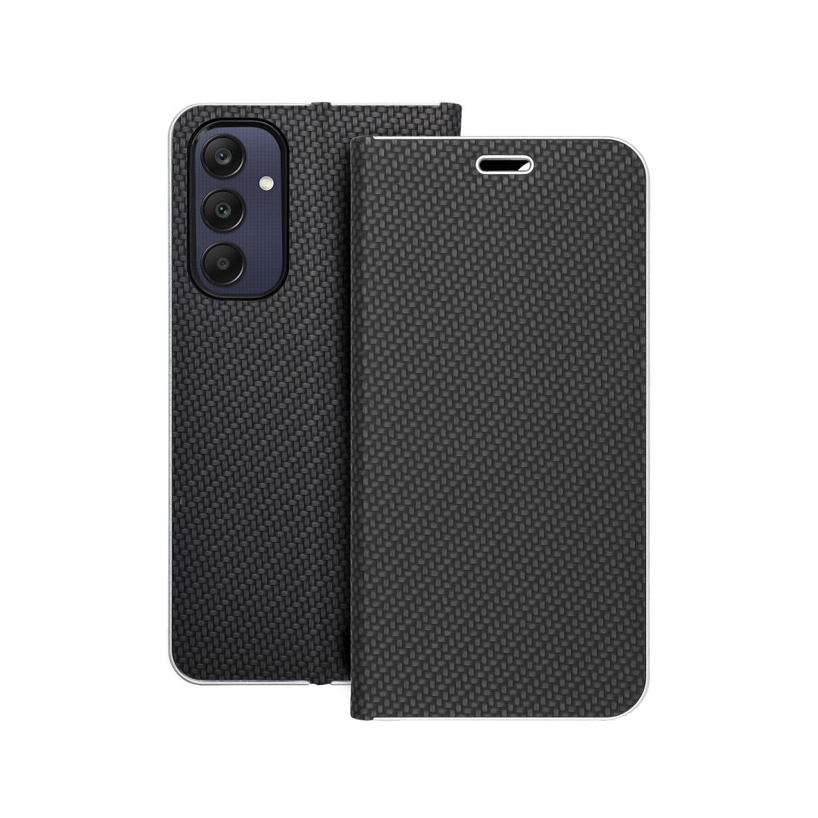 Etui z klapką na Samsung A25 5G Luna Book Carbon czarne