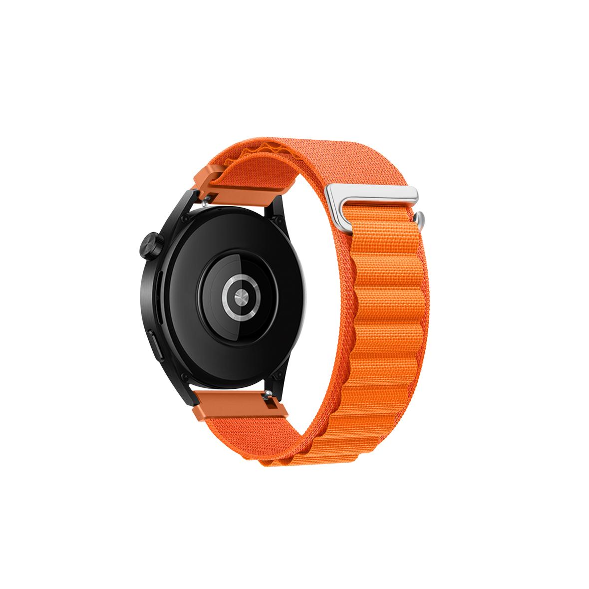 Pasek do Samsung Galaxy Watch Forcell F-Design FS05 sprzączka włókno poliestrowe 22 mm pomarańczowy