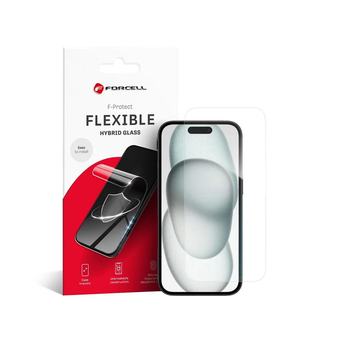 Szkło hybrydowe do iPhone 15 Forcell Flexible Nano Glass