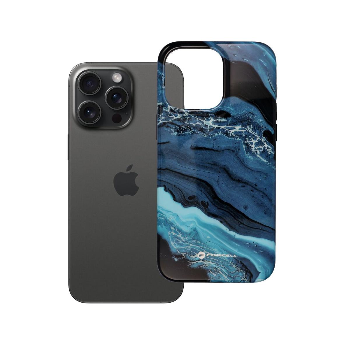 Etui na iPhone 15 PRO MAX Forcell F-Protect Mirage zgodny z MagSafe Military Drop-Test deep sea