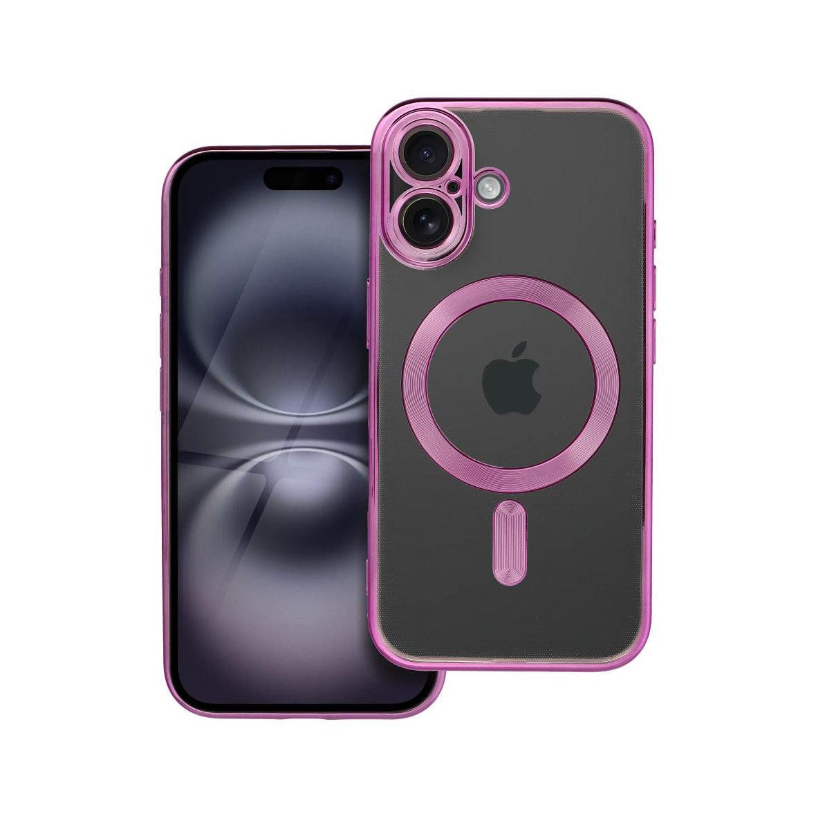 Futerał do iPhone 16 Electro Mag Cover zgodny z MagSafe różowy