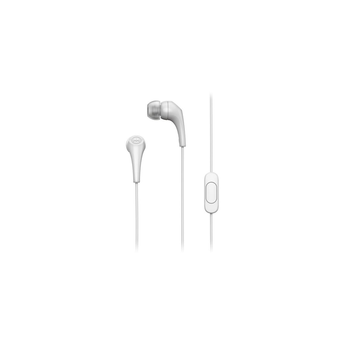 Słuchawki przewodowe douszne z mikrofonem MOTOROLA Ear Buds 2-s białe