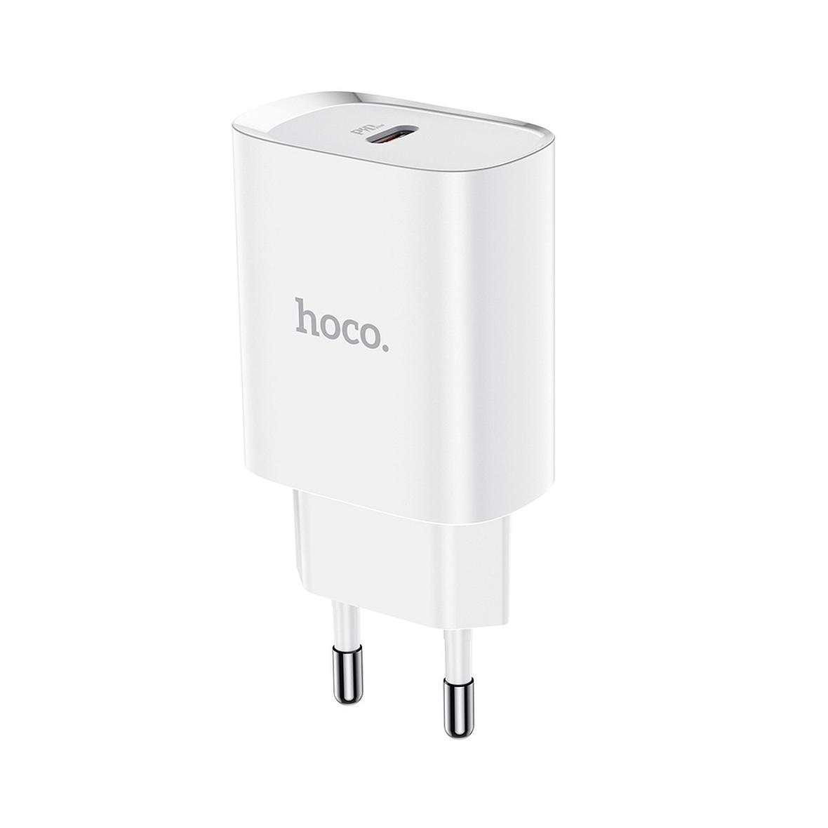 Ładowarka sieciowa do telefonu Hoco USB C PD 20W N14 biała