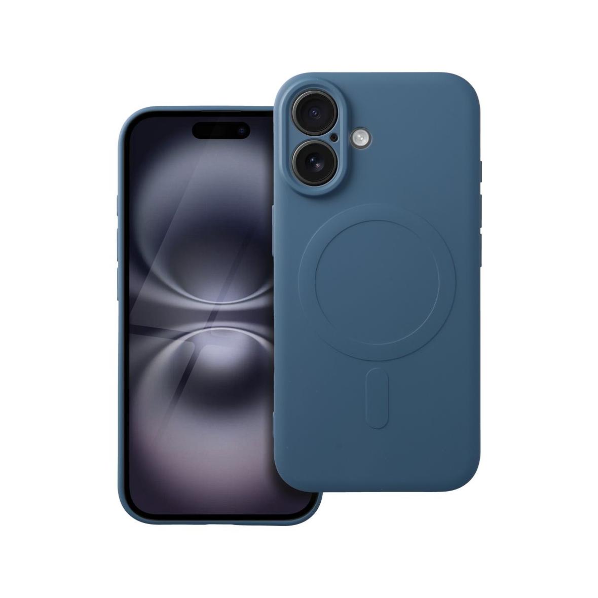 Futerał do iPhone 16 Silicone Mag Cover zgodny z MagSafe niebieski