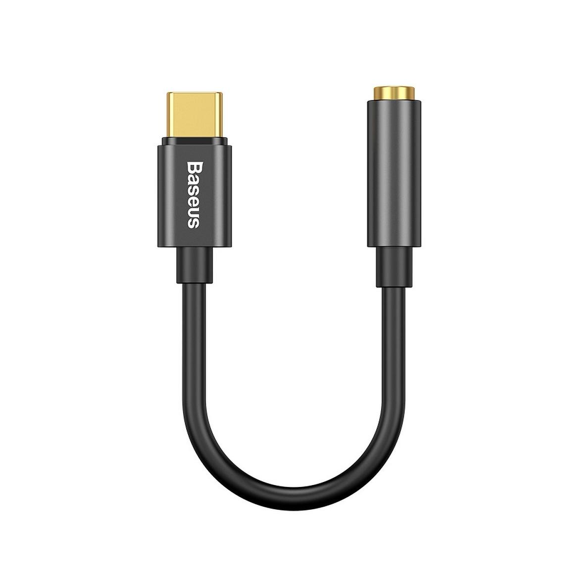 BASEUS adapter AUX Typ C (męski) do Jack 3,5 mm (żeński) CATL54-01 czarny