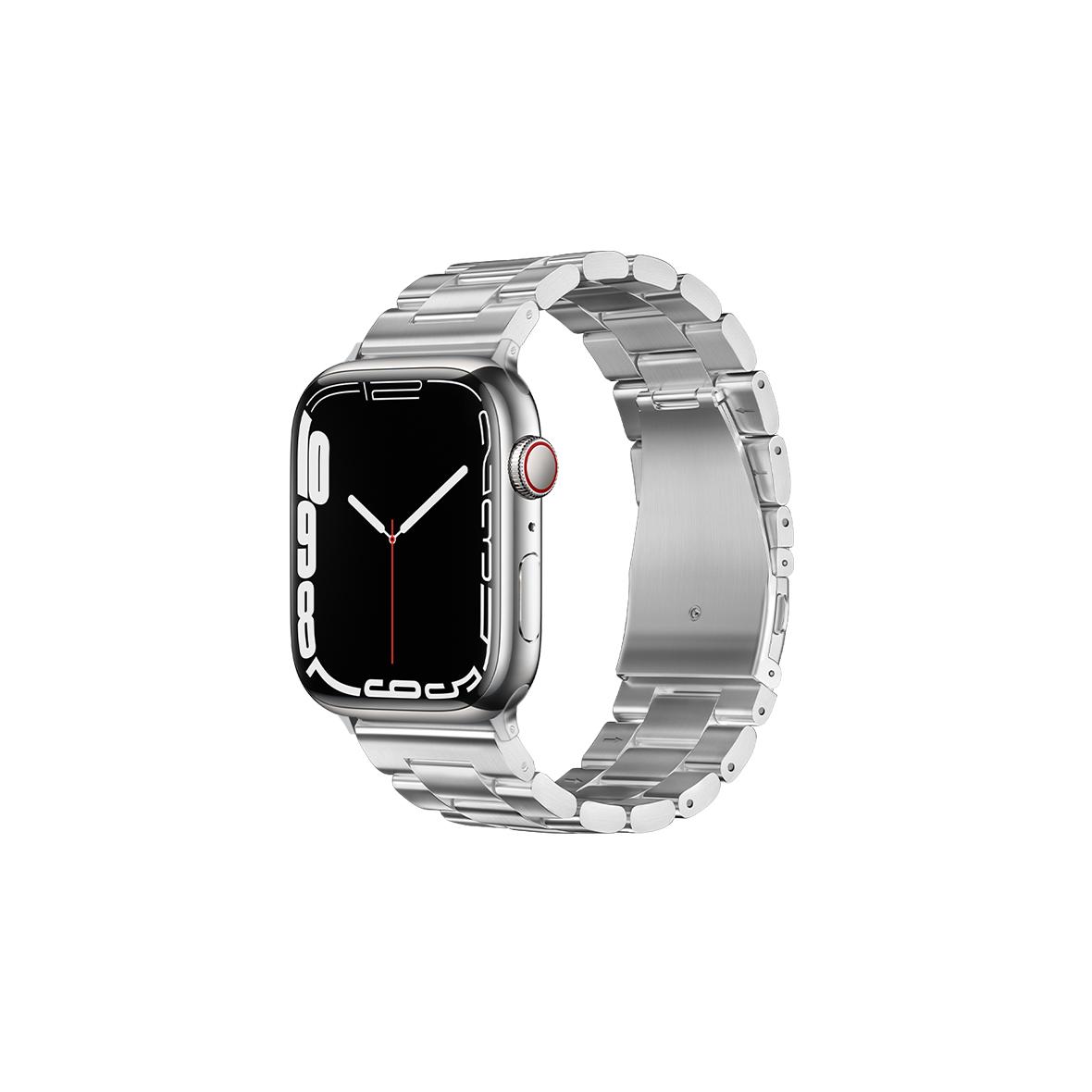 Pasek do Apple Watch Forcell F-Design FA10 zatrzask stal 38 / 40 / 41 mm srebrny