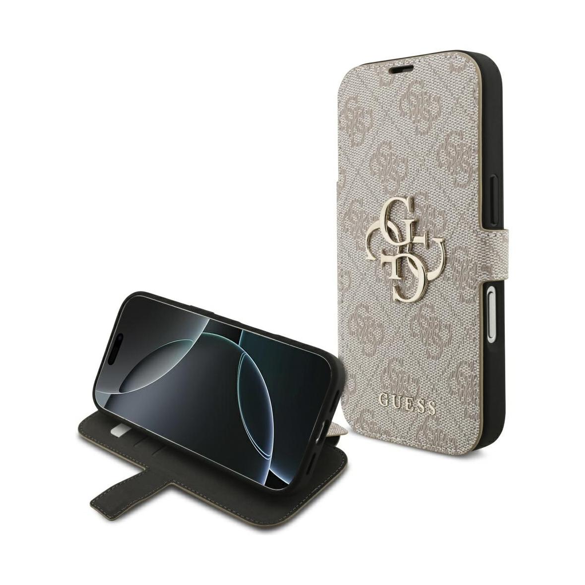 GUESS kabura do IPHONE 17 Pro GUBKP17L4GMGPI (PU 4G Metal Logo) różowa