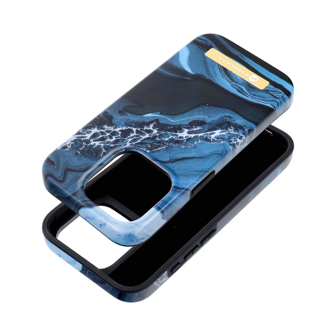 Etui na iPhone 15 PRO Forcell F-Protect Mirage zgodny z MagSafe ocean marble