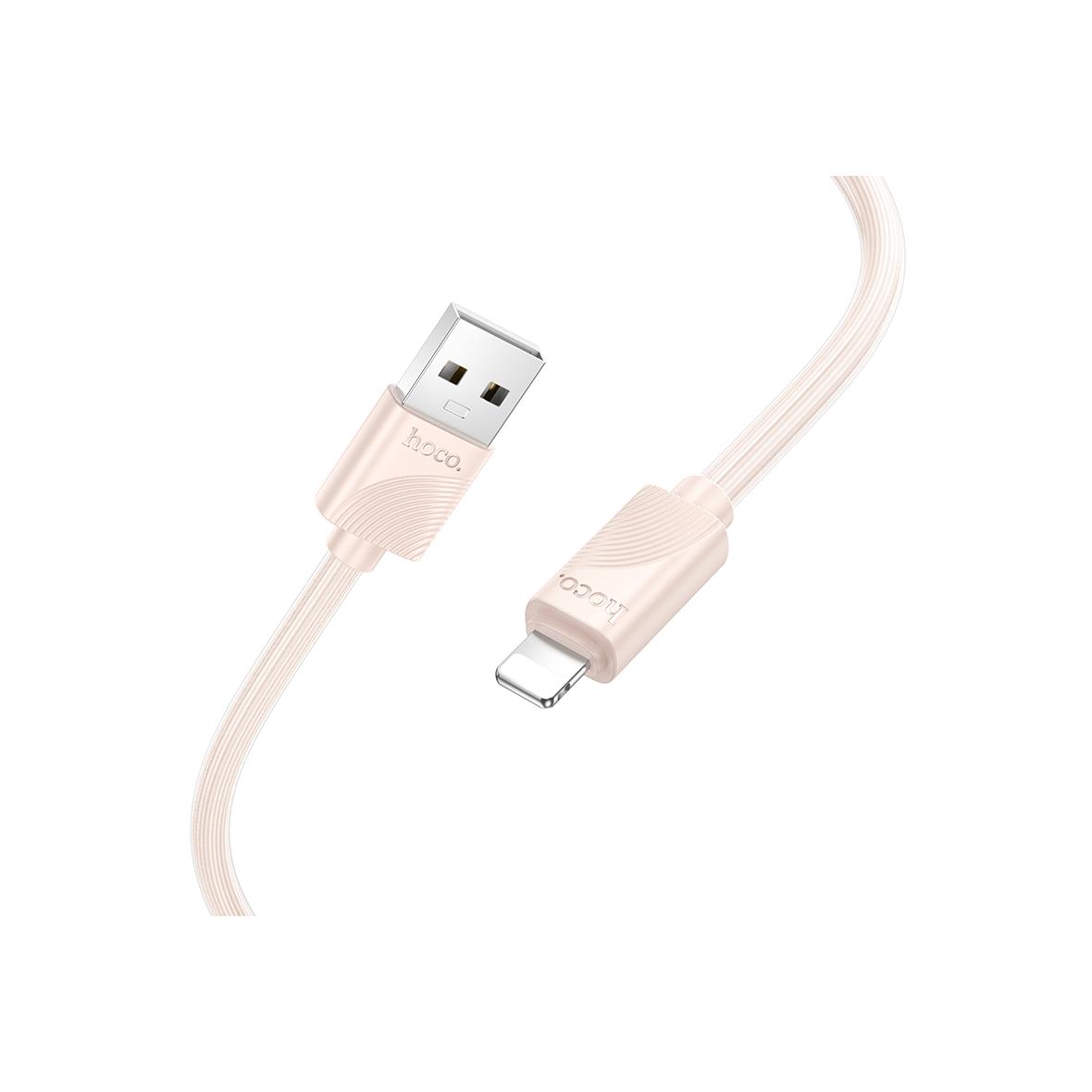 Kabel USB A do Lightning Hoco 2,4A 1 m X114 różowy