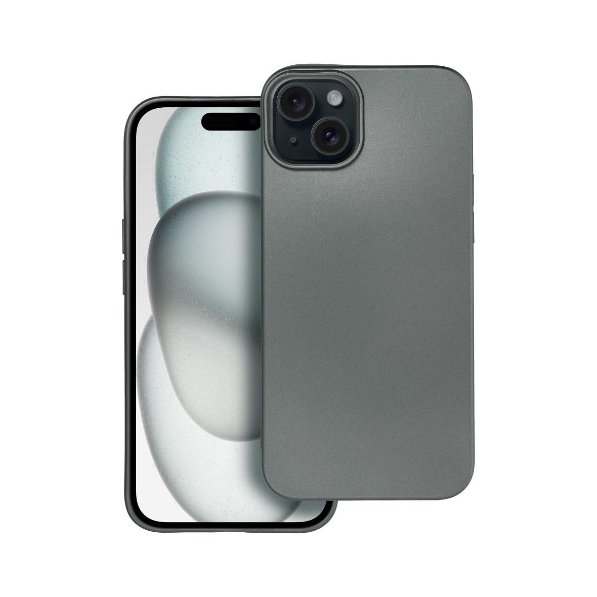 Futerał do iPhone 15 PLUS Metallic szary