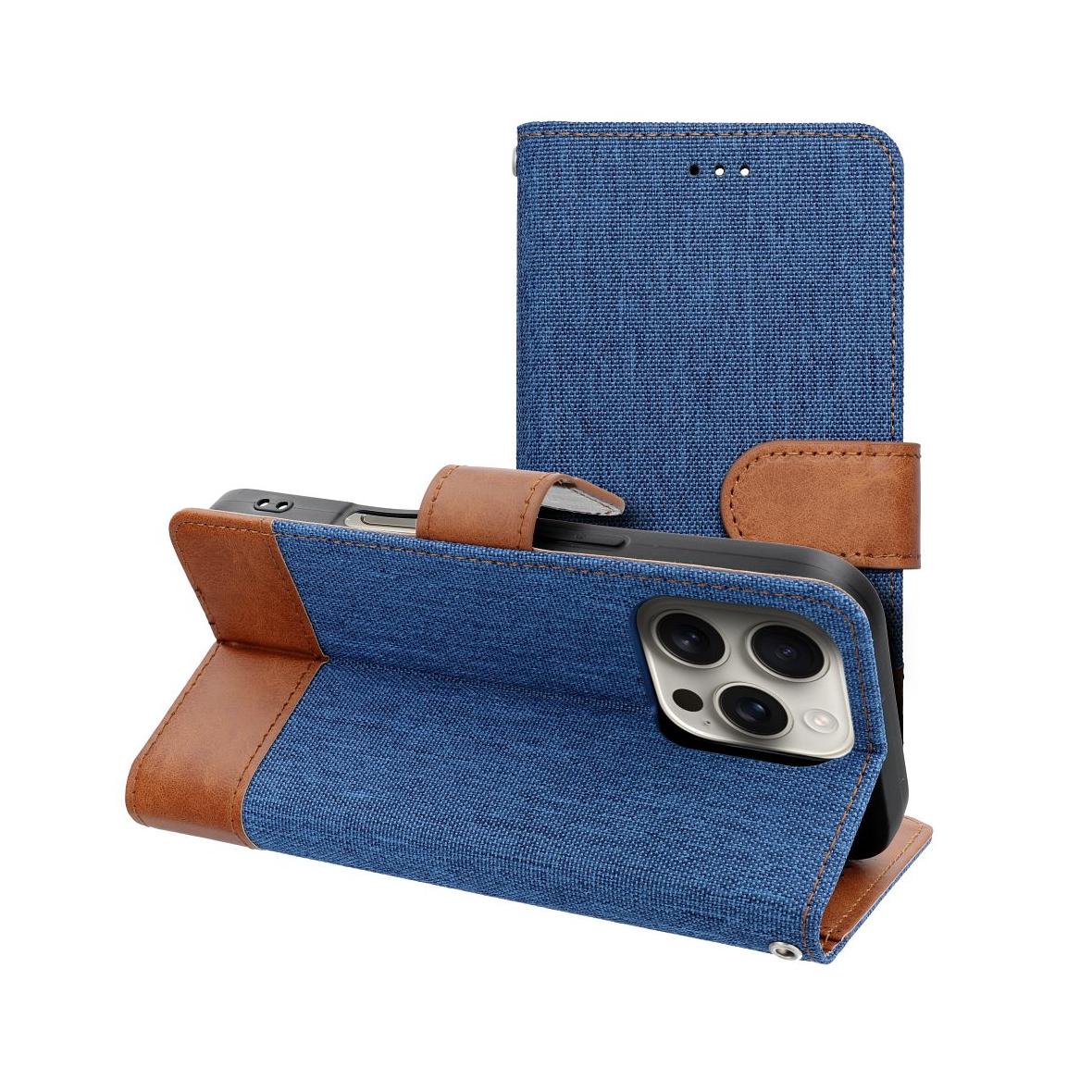 Etui z klapką na iPhone 17 AIR Jeans Book niebieskie