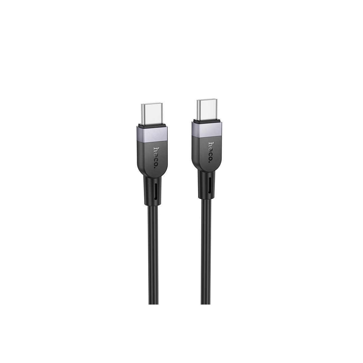 Kabel USB C do USB C Hoco 3A 60W Silikonowy 3 m X109 czarny